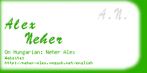 alex neher business card